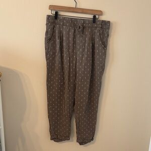 Garnet Hill Tencel Cuffed Elastic Waist Pants
